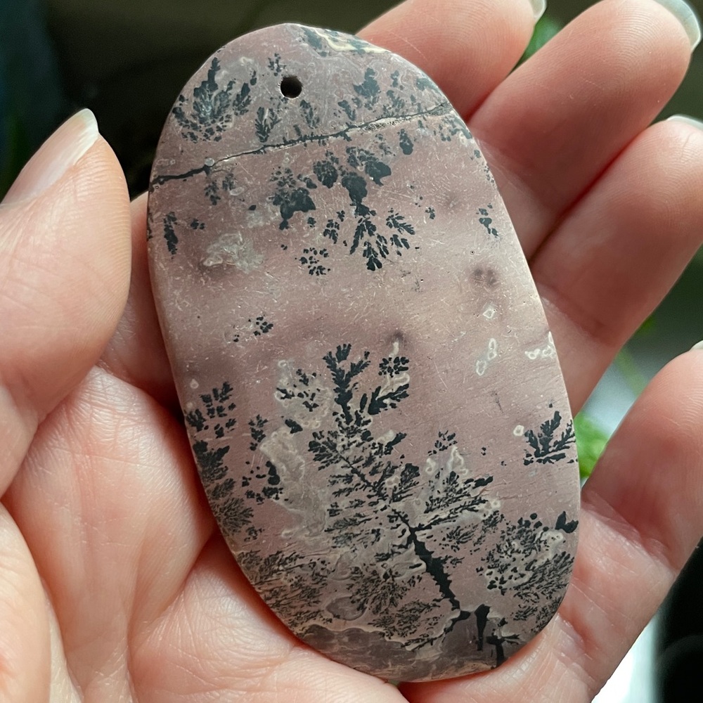 Beautiful drilled Picasso jasper pendant necklace picture jewelry supply crystal